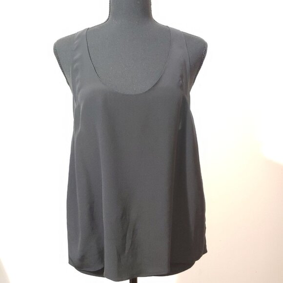 Geren Ford Black 100% Silk Racerback Tank Top - Picture 1 of 5